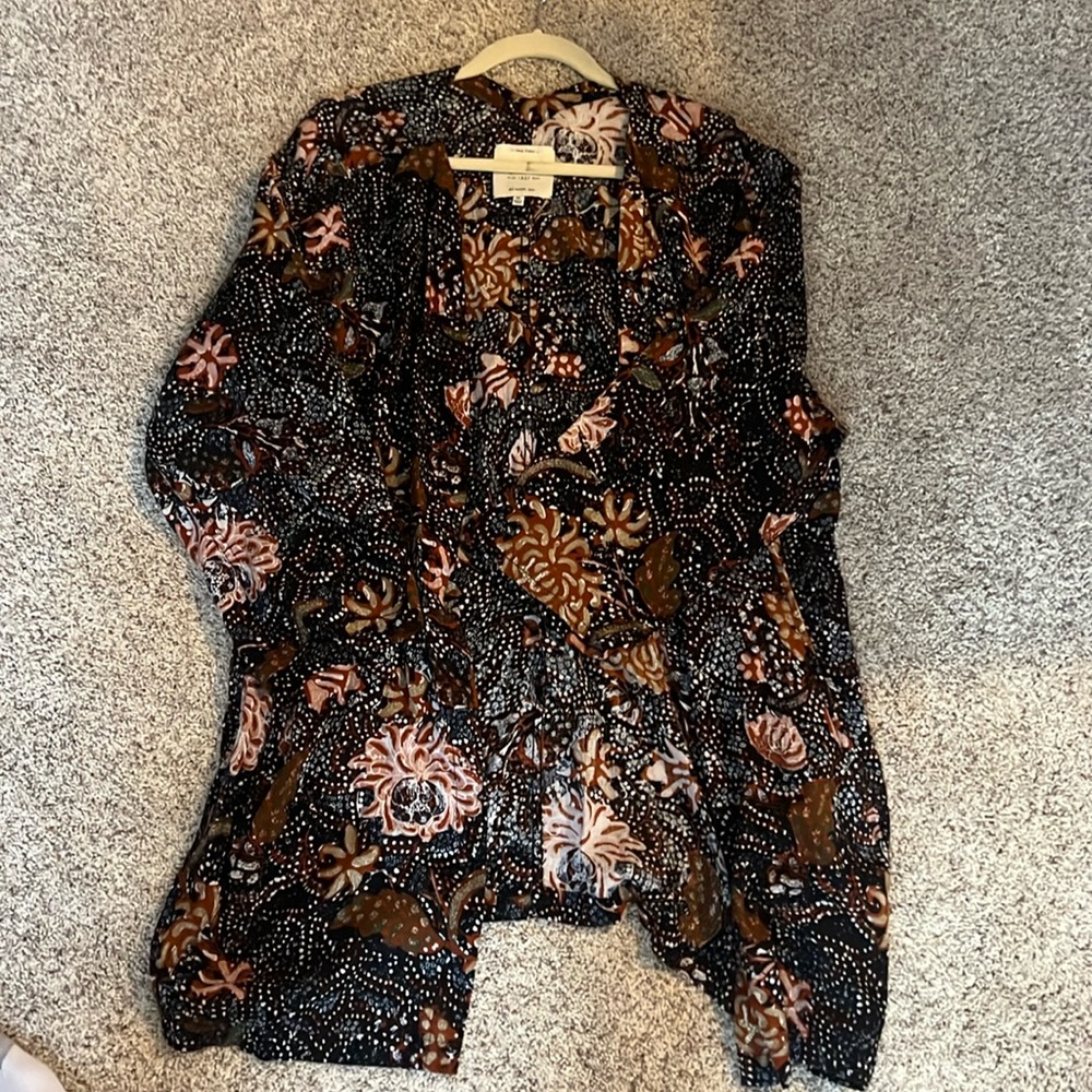 Madewell XL open tunic / cover up with pattern